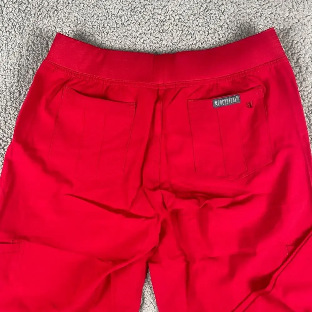 Med Couture Women's S Petite Red 'Energy Collection' Yoga 2 Cargo Pocket Pant - Picture 15 of 15